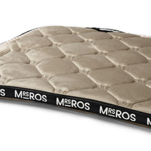 Load image into Gallery viewer, Mrs. Ros CHARMER DRESSAGE SADDLE PAD - TAUPE VELVET