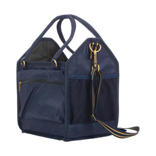 Load image into Gallery viewer, Equinavia Darby Small Collapsible Grooming Tote - Navy/Gold or Black/Silver