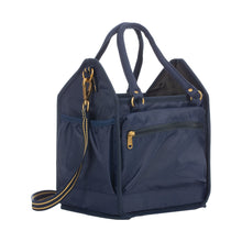 Load image into Gallery viewer, Equinavia Darby Small Collapsible Grooming Tote - Navy/Gold or Black/Silver