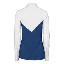 Load image into Gallery viewer, Dapplebay Lady 1/4 Zip Show Top-White/Navy
