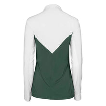 Load image into Gallery viewer, Dapplebay Lady 1/4 Zip Show Top-White/Evergreen