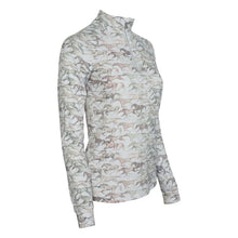 Load image into Gallery viewer, Dapplebay Galloping Watercolor 1/4 Zip Riding Top
