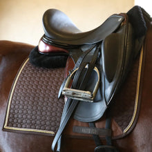 Load image into Gallery viewer, Halter Ego® European Cotton Dressage Saddle Pad - Chocolate