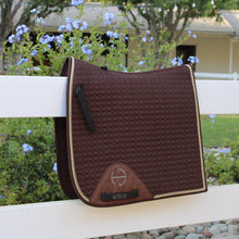 Load image into Gallery viewer, Halter Ego® European Cotton Dressage Saddle Pad - Chocolate