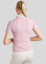 Load image into Gallery viewer, MoLila SS Competition Shirt w. Champagne Crystal Tape and Crystals - Candy Pink