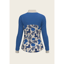 Load image into Gallery viewer, Espoir Peony in Blue On White Sport Sun Shirt
