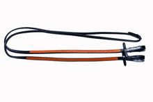Load image into Gallery viewer, Bridleberry #54 EXTRA PADDED SNAFFLE BRIDLE IN FULL GRAIN LEATHER, TWO TONE BASKET WEAVE EMBOSSED NOSEBAND W/REINS