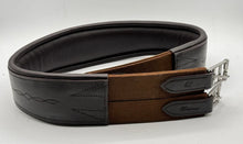 Load image into Gallery viewer, Bridleberry DARK BROWN FANCY STITCHED HUNTER/JUMPER GIRTH