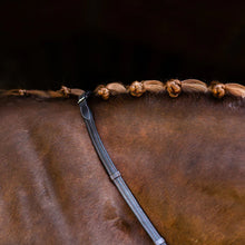 Load image into Gallery viewer, Lumiere PADDED NAPPA LEATHER REINS (FLAT) - BLACK OR  BROWN (SILVER FITTINGS)