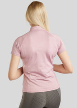 Load image into Gallery viewer, Montar - MoLila SS Polo w. Champagne Crystal Tape and Crystals - Candy Pink