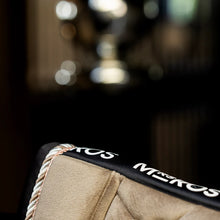 Load image into Gallery viewer, Mrs. Ros CHARMER DRESSAGE SADDLE PAD - TAUPE VELVET