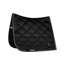 Load image into Gallery viewer, Mrs. Ros CHARMER DRESSAGE SADDLE PAD - PHANTOM BLACK & SILVER