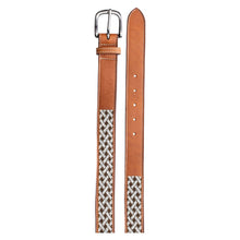 Load image into Gallery viewer, Equinavia Estelle Hand Beaded Belt - Chestnut/Lattice Brown