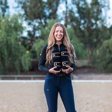 Load image into Gallery viewer, Halter Ego Navy & Gold Fleece Bandages