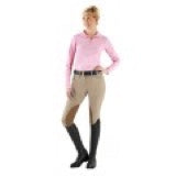 Load image into Gallery viewer, OvatioOvation® EuroWeave DX™ Taylored™ Front Zip Knee Patch Euro Seat Breeches- Ladies'