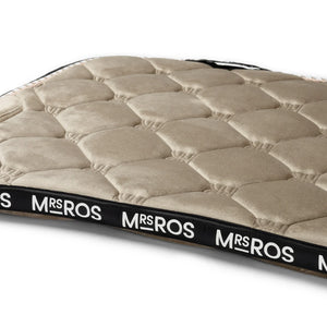 Mrs. Ros CHARMER DRESSAGE SADDLE PAD - TAUPE VELVET