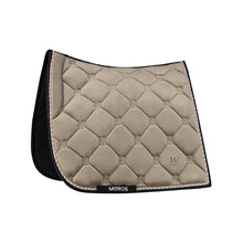 Load image into Gallery viewer, Mrs. Ros CHARMER DRESSAGE SADDLE PAD - TAUPE VELVET
