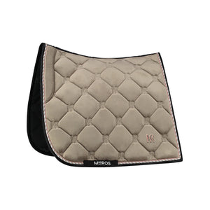 Mrs. Ros CHARMER DRESSAGE SADDLE PAD - TAUPE VELVET