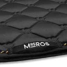 Load image into Gallery viewer, Mrs. Ros CHARMER DRESSAGE SADDLE PAD - PHANTOM BLACK &amp; GOLD
