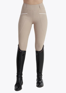 Maximilian Pro Riding Leggings (Beige) Knee Patch