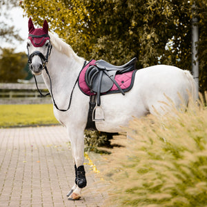 QHP Zahra Saddle Pad ~ Wine red