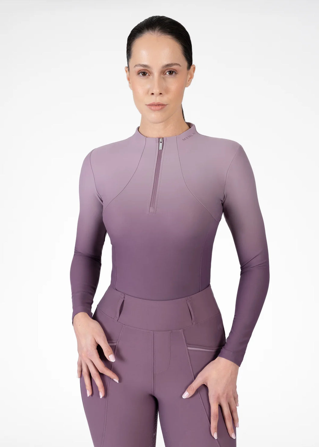 Maximilian Ombré Long Sleeve Base Layer (Plum/Orchid)