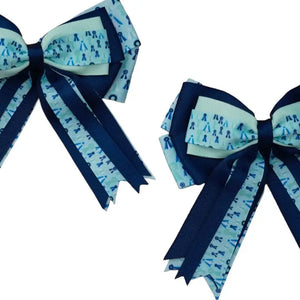 Kathryn Lily ~ Show Bows-Teal Winning Ribbons
