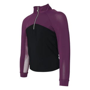 Dapplebay Lady Kid's 1/4 Riding Top Plum LS