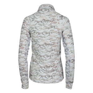 Dapplebay Galloping Watercolor 1/4 Zip Riding Top