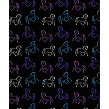 Load image into Gallery viewer, Neon Lights Horse Throw Blanket
