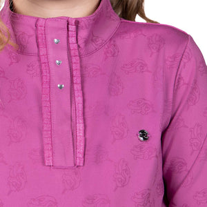 QHP Youth Lissie Sportshirt in Popping Pink