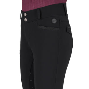 QHP Breeches Zahra Junior full grip ( Black)