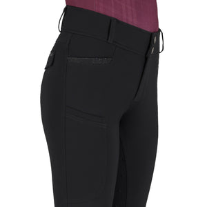 QHP Breeches Zahra Junior full grip ( Black)