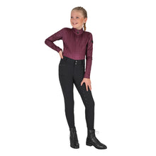 Load image into Gallery viewer, QHP Breeches Zahra Junior full grip ( Black)
