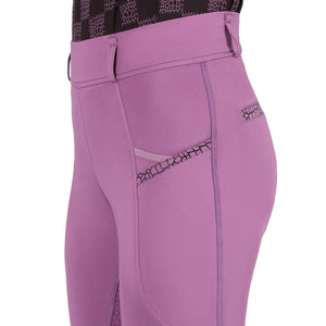 QHP Lize Junior Riding Tight Full Grip (Violet)