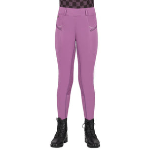 QHP Lize Junior Riding Tight Full Grip (Violet)