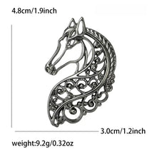 Load image into Gallery viewer, Brovia Retro Hollow Horse Brooch Pin
