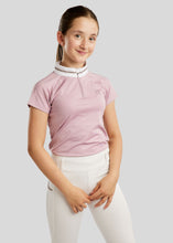 Load image into Gallery viewer, Montar - Junior MoLila SS Comp shirt w. Champagne Crystal tape and Crystals Candy Pink
