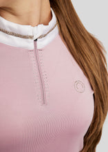 Load image into Gallery viewer, Montar - Junior MoLila SS Comp shirt w. Champagne Crystal tape and Crystals Candy Pink
