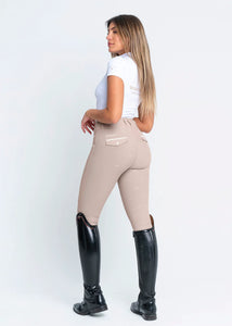 Maximilian Pro Riding Leggings (Beige) Knee Patch