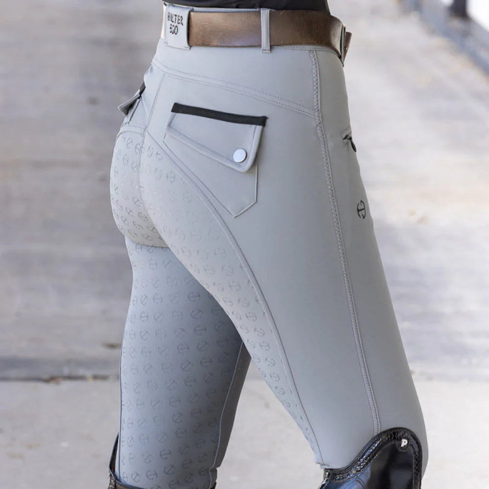 Halter Ego® Megan Full Seat Breeches - Cloud Grey