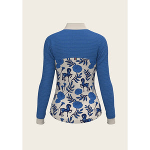 Espoir Peony in Blue On White Sport Sun Shirt