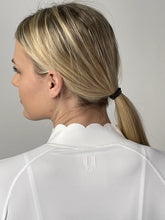 Load image into Gallery viewer, 70 Degrees - Scallop Collar Wicking Sunshirt - Bright White ~ ON SALE
