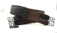 Load image into Gallery viewer, Bridleberry DARK BROWN FANCY STITCHED HUNTER/JUMPER GIRTH
