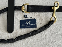 Load image into Gallery viewer, Bridleberry LEADS-6'(72")FULL GRAIN LEATHER LEAD SHANK W/LEATHER COVERED 24" CHAIN
