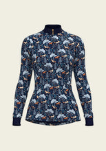 Load image into Gallery viewer, Espoir Forest on Navy Sun Shirt Quarter Zip
