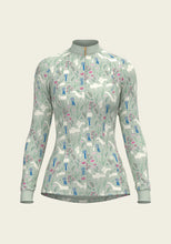 Load image into Gallery viewer, Espoir Rosettes on Lime Sun Shirt Quarter Zip
