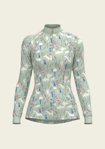 Espoir Rosettes on Lime Sun Shirt Quarter Zip