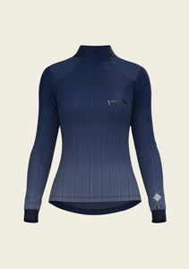 Espoir Stripes on Navy Sun Shirt Quarter Zip