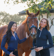 Load image into Gallery viewer, Novella~ Barn Shirt Navy Long Sleeve
